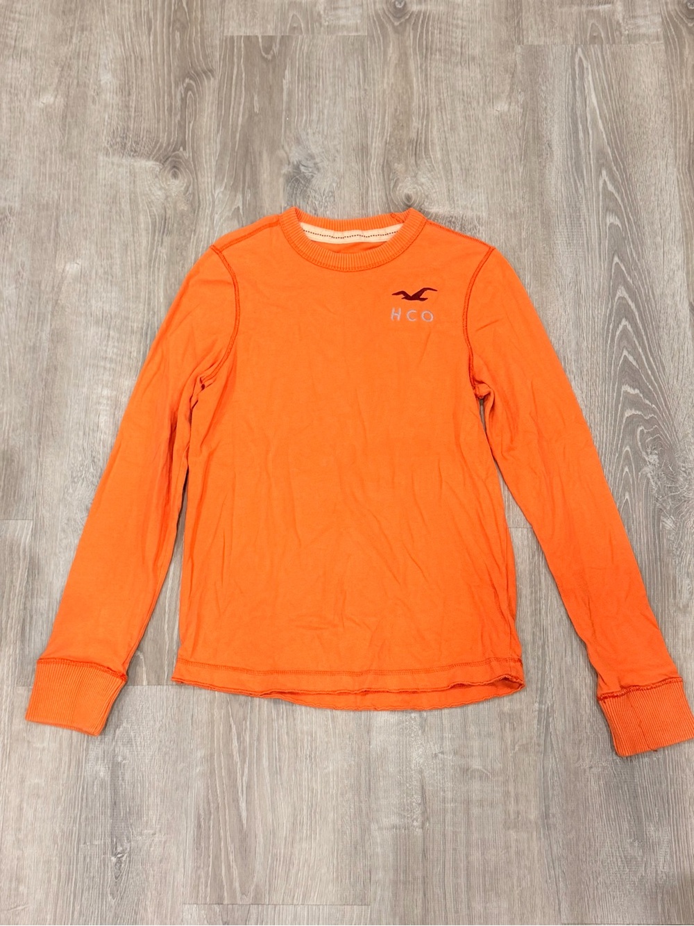 🧡 Bright Orange Hollister HCO Long Sleeve Y2K Top
